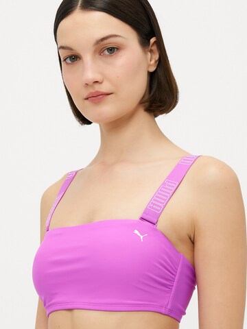 PUMA - Bustier Top de bikini en lila