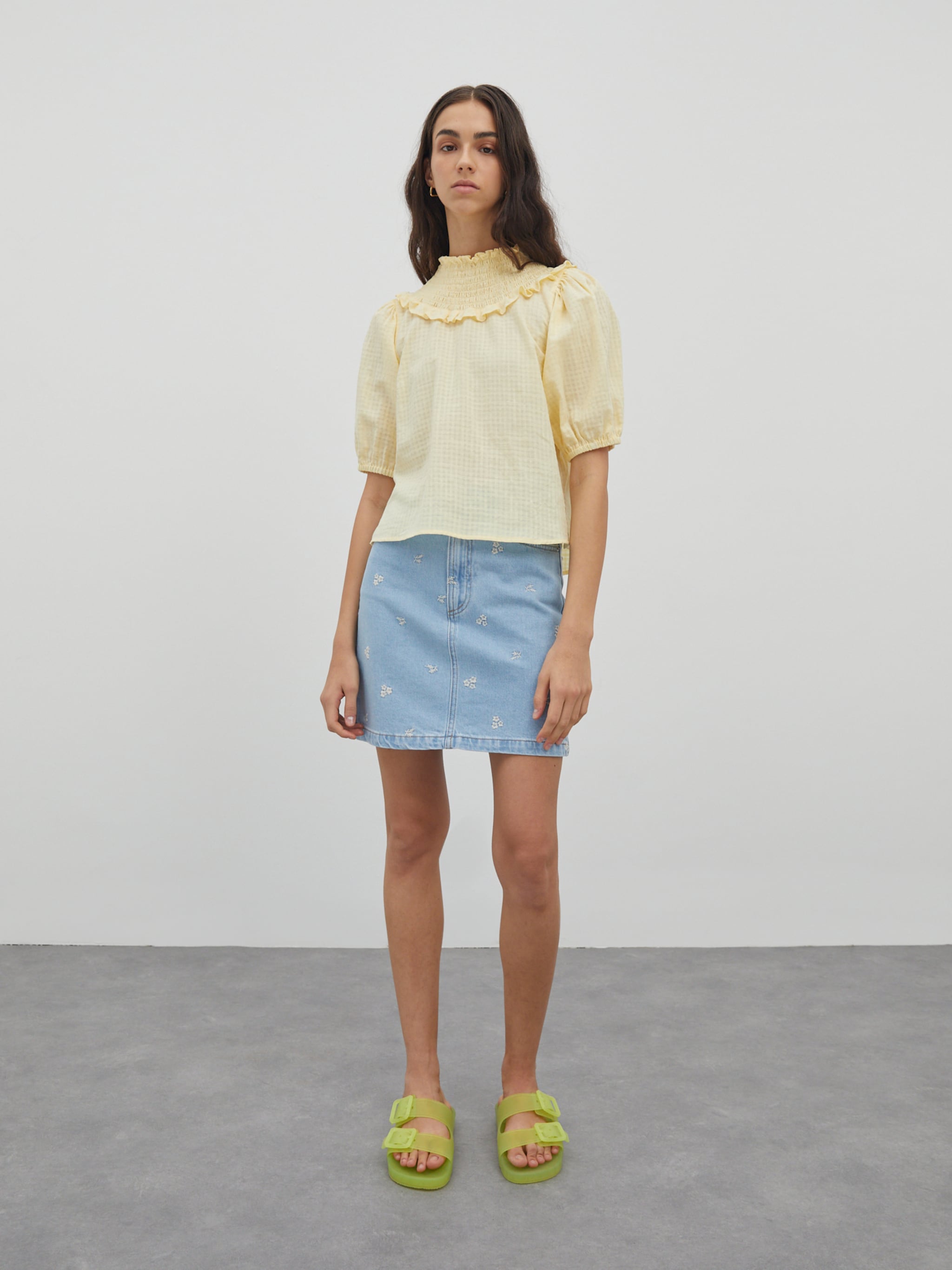 EDITED Producten Blouse 'Eila' Lichtgeel