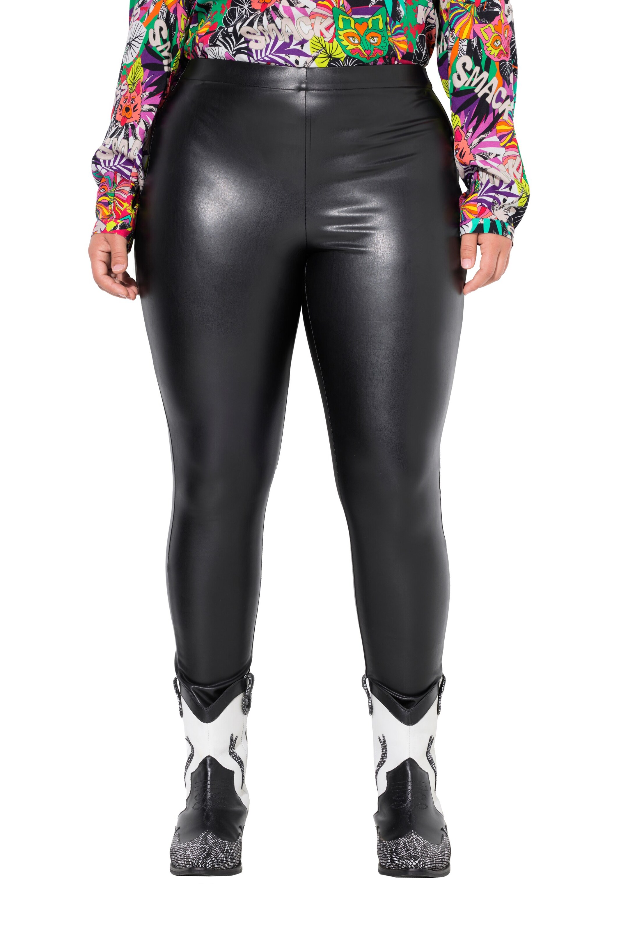 Angel of Style Skinny Leggings in Zwart: voorkant