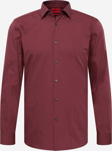 HUGO Button Up Shirt 'Jenno' in Brown: front