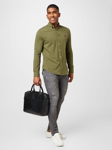 Polo Ralph Lauren - Ajuste estrecho Camisa en verde