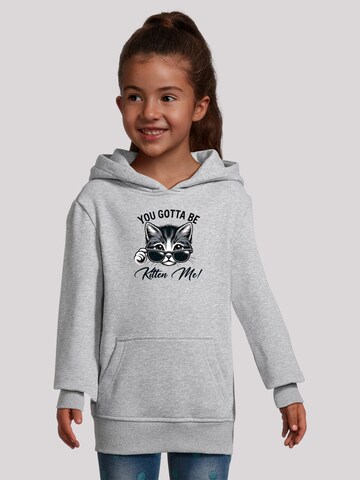Sweat-shirt 'Kätzchen You Gotta Be Kitten Me!' F4NT4STIC en gris : devant