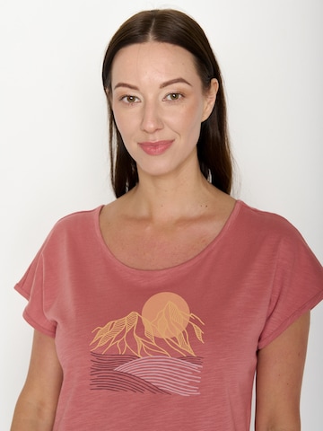 Maglietta 'Cool Mountain Scenery' di GREENBOMB in rosa