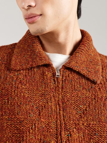 NORSE PROJECTS Вязаная кофта 'Erik Donegal' в Оранжевый
