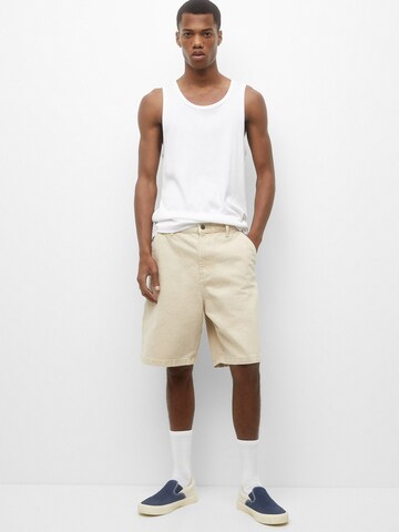 Pull&Bear Regular Shorts in Beige