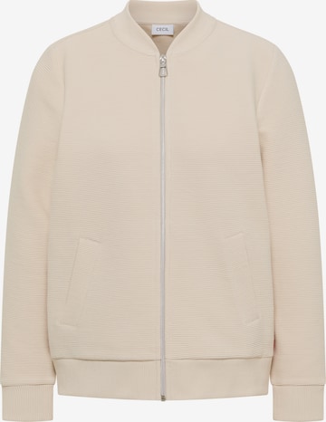 CECIL Sweatjacke in Beige: Vorderseite