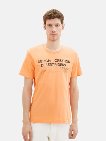 T-Shirt TOM TAILOR en orange : devant