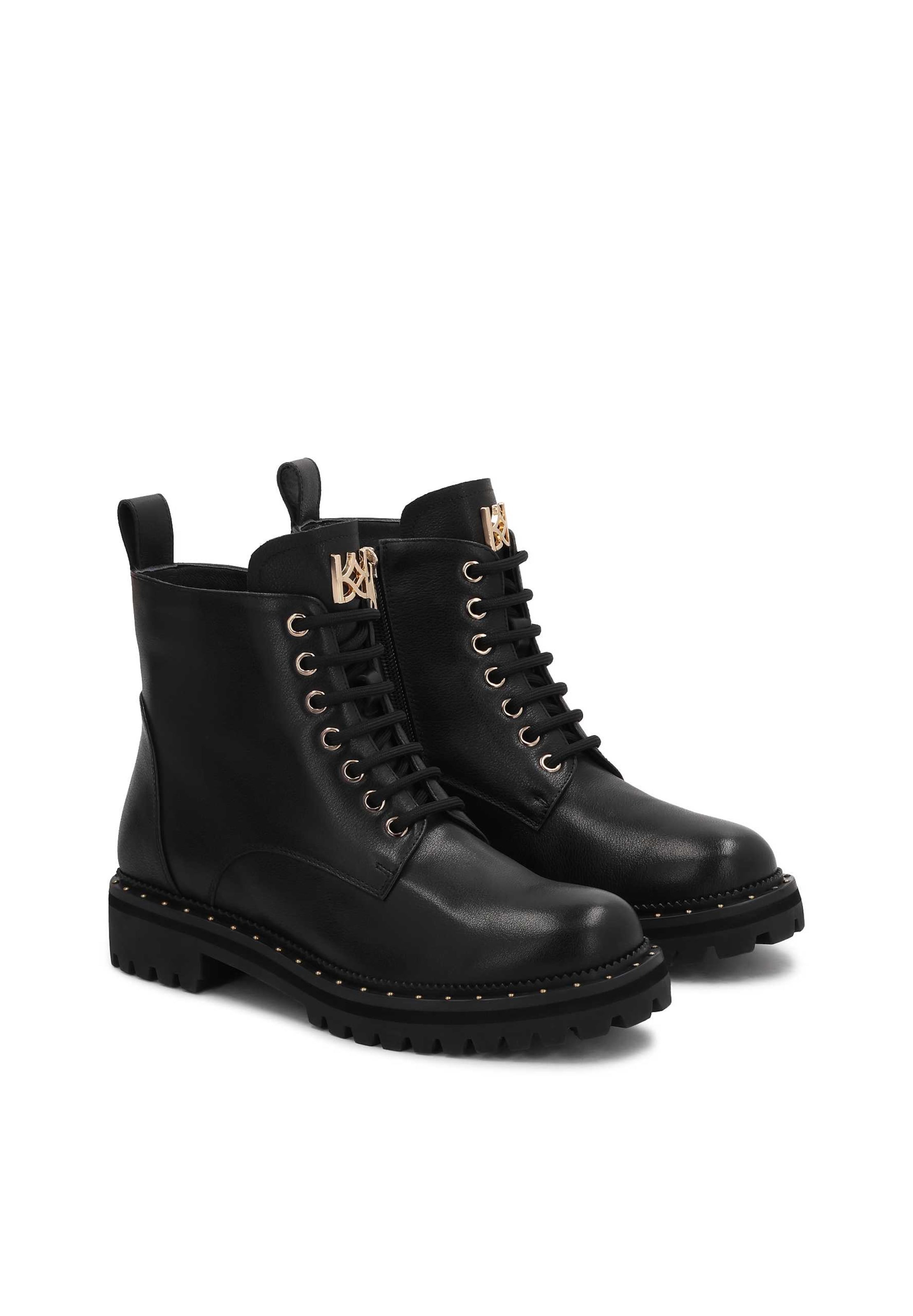 Kazar Botki sznurowane w kolorze czarny