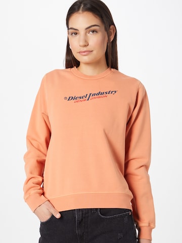 DIESEL Μπλούζα φούτερ σε πορτοκαλί: μπροστά