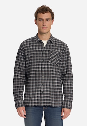 No Excess Regular fit Button Up Shirt in Black: front