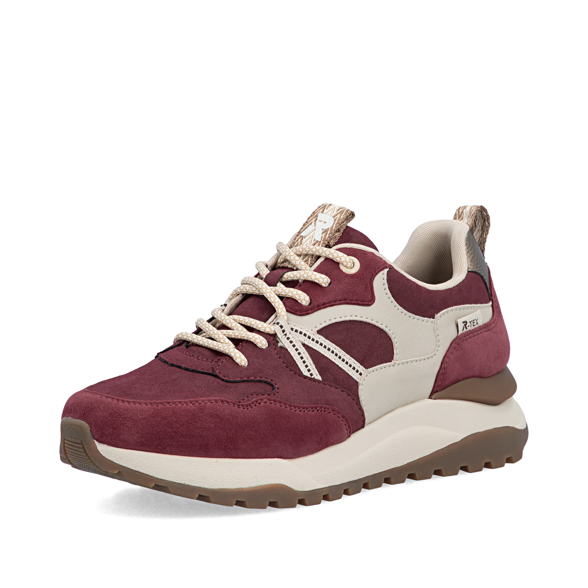 Baskets basses Rieker en rouge : devant