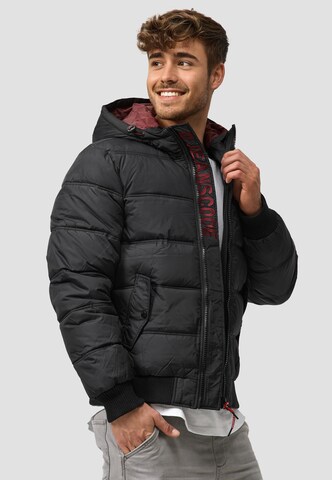 INDICODE JEANS Winterjas 'Adrian ZA' in Zwart