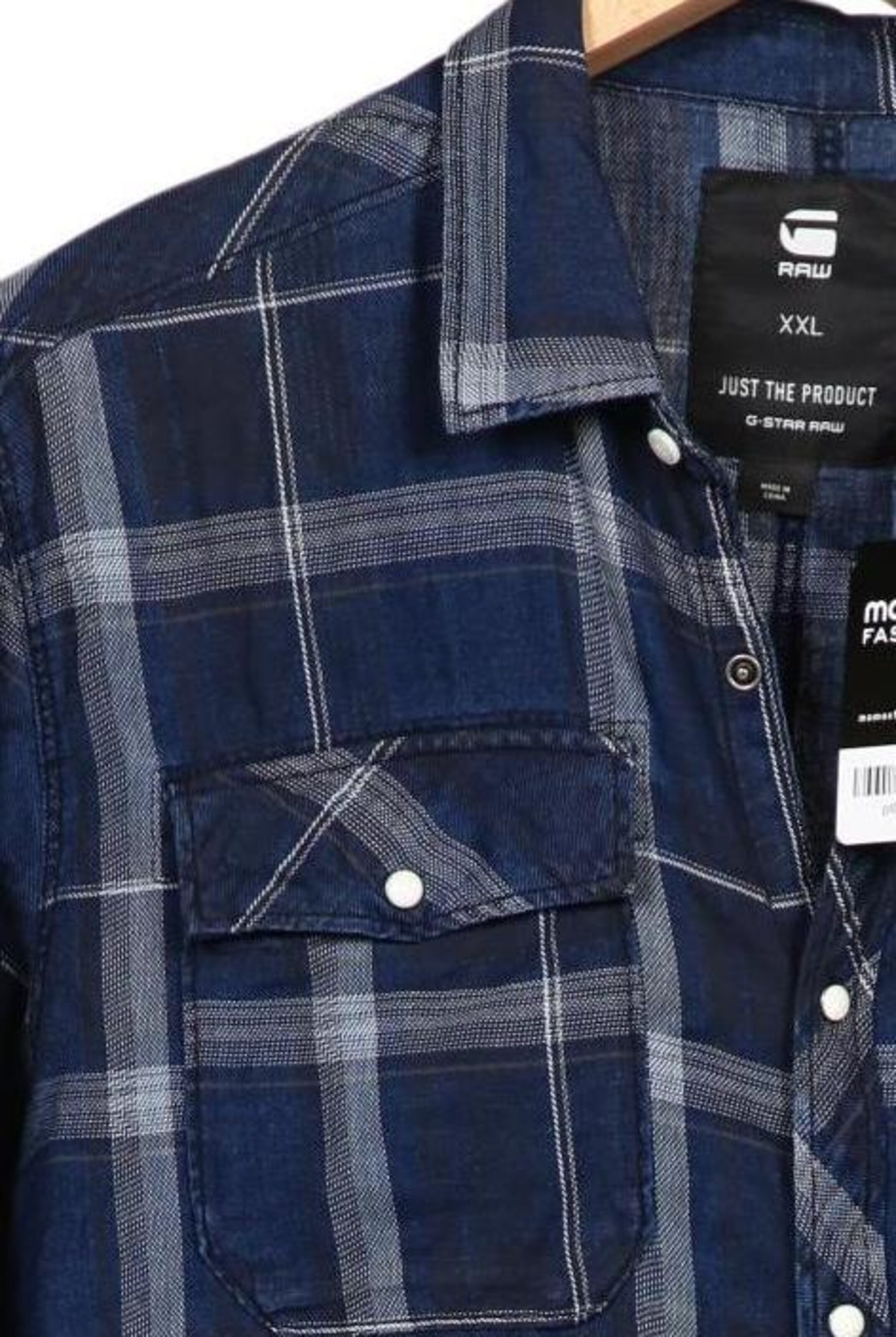 G-STAR Button Up Shirt in XXL in Blue
