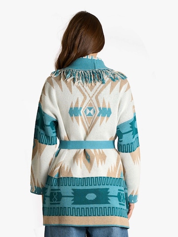 ViCOLO Knit Cardigan 'Folk-Chic' in Blue