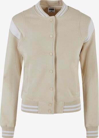 Urban Classics - Sudadera con cremallera en beige: frente