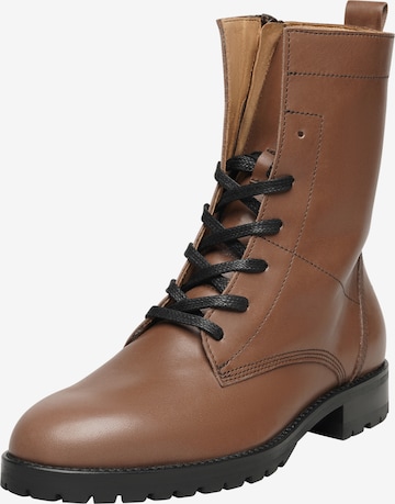 Henry Stevens Lace-Up Ankle Boots 'Eva PDB' in Brown: front