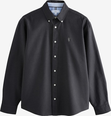 NextRegular Fit Košulja - crna boja: prednji dio