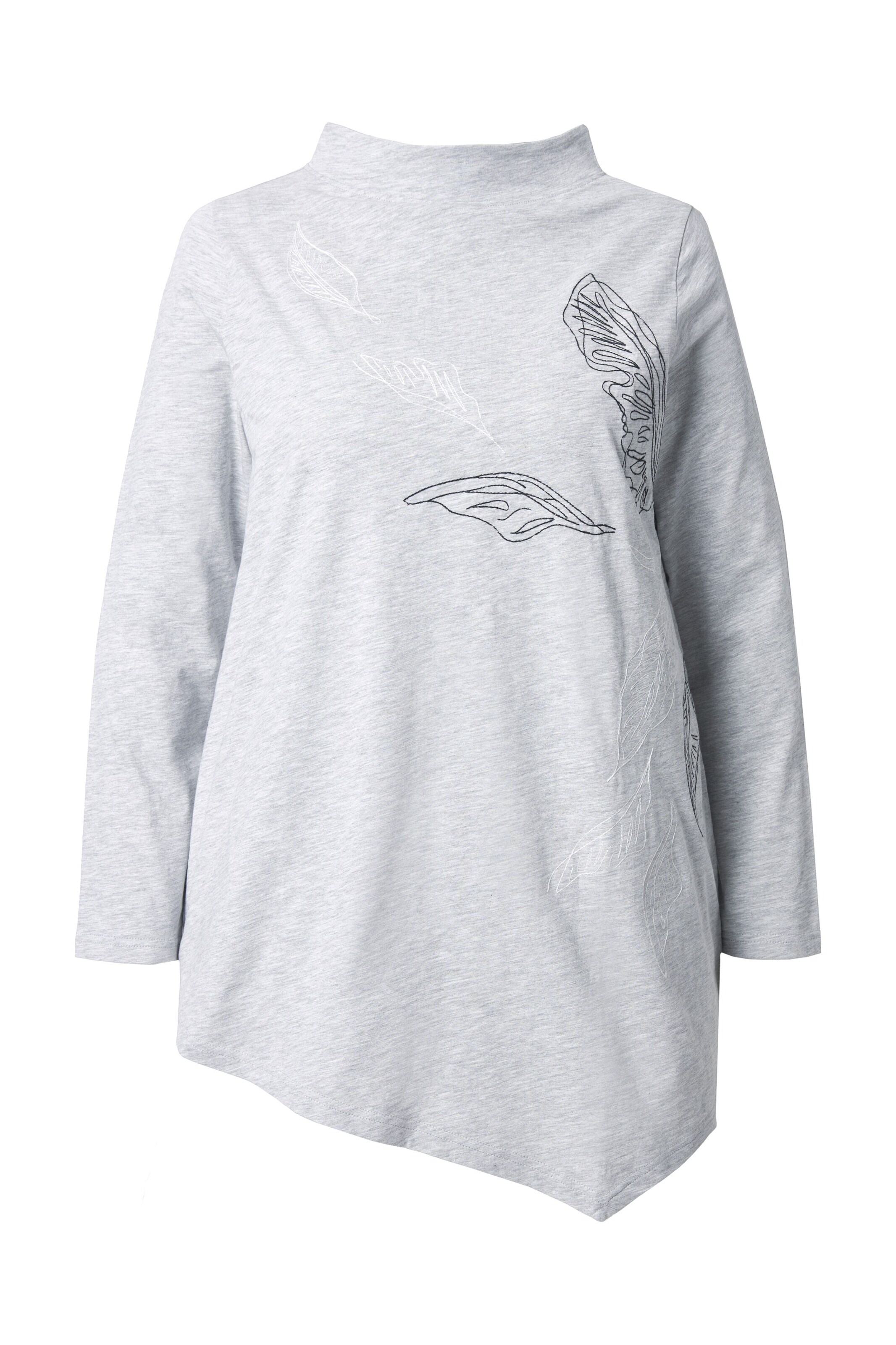 Ulla Popken Shirt in Grijs: voorkant