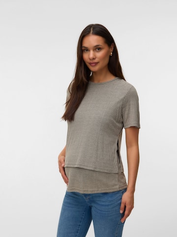 MAMALICIOUS - Camiseta 'MLAnli' en gris: frente