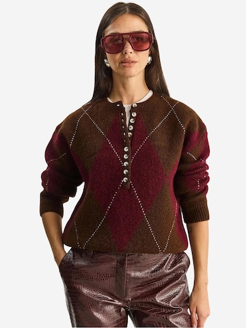 Bianco Lucci Pullover in Braun: Vorderseite