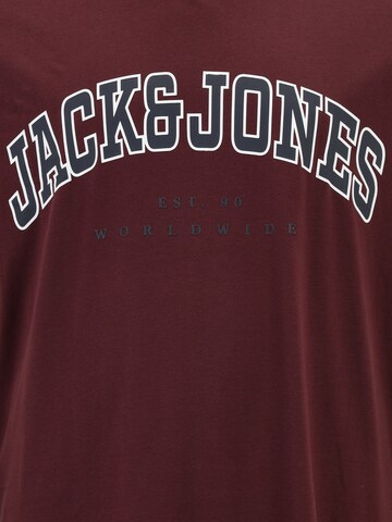 Jack & Jones Plus Koszulka 'JJECALEB' w kolorze czerwony