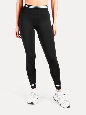 Smilodox Tapered Leggings in Zwart: voorkant