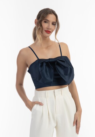 faina Top in Blauw: voorkant