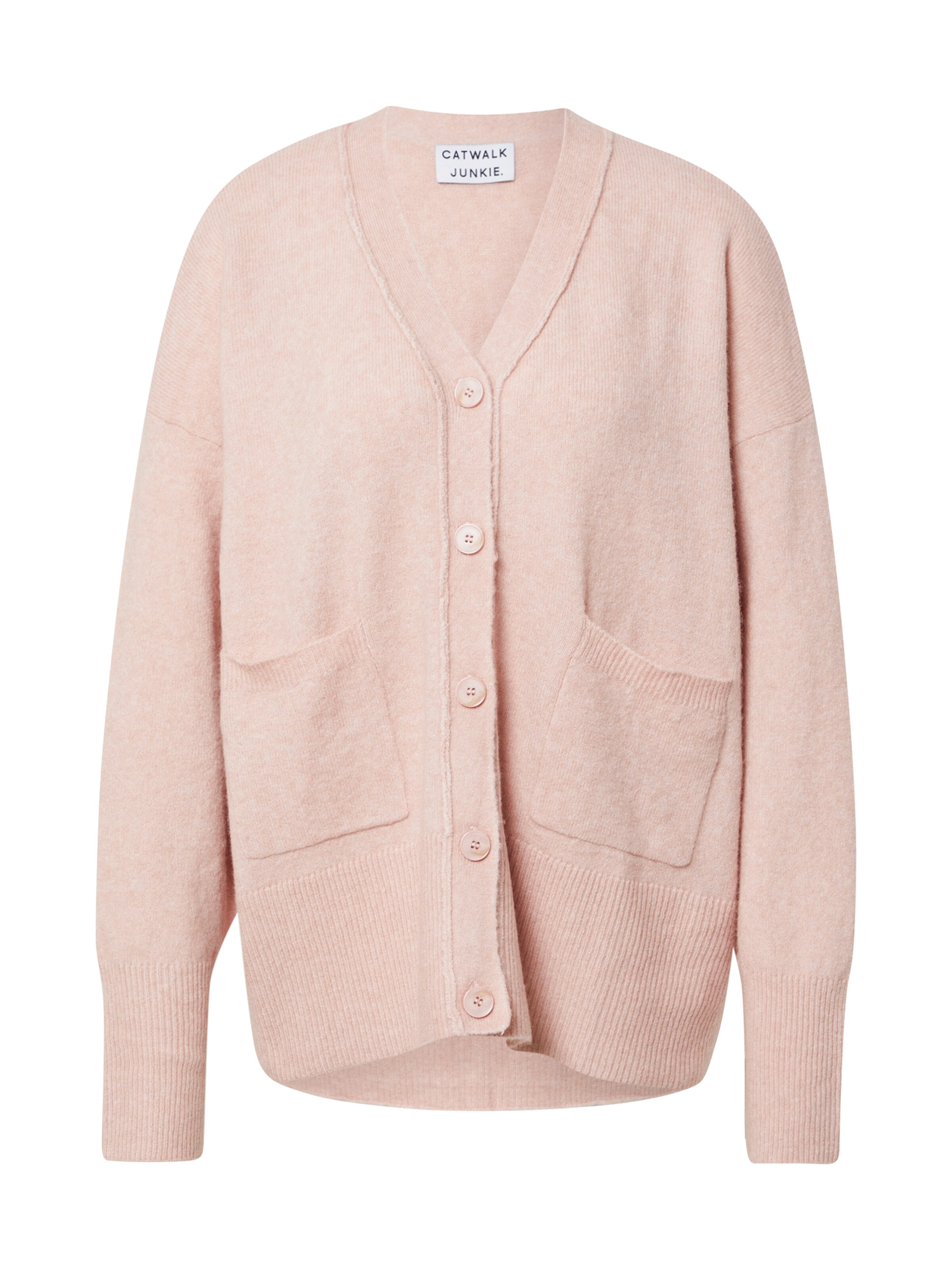 CATWALK JUNKIE Плетена жилетка 'KIRA' в розово: отпред