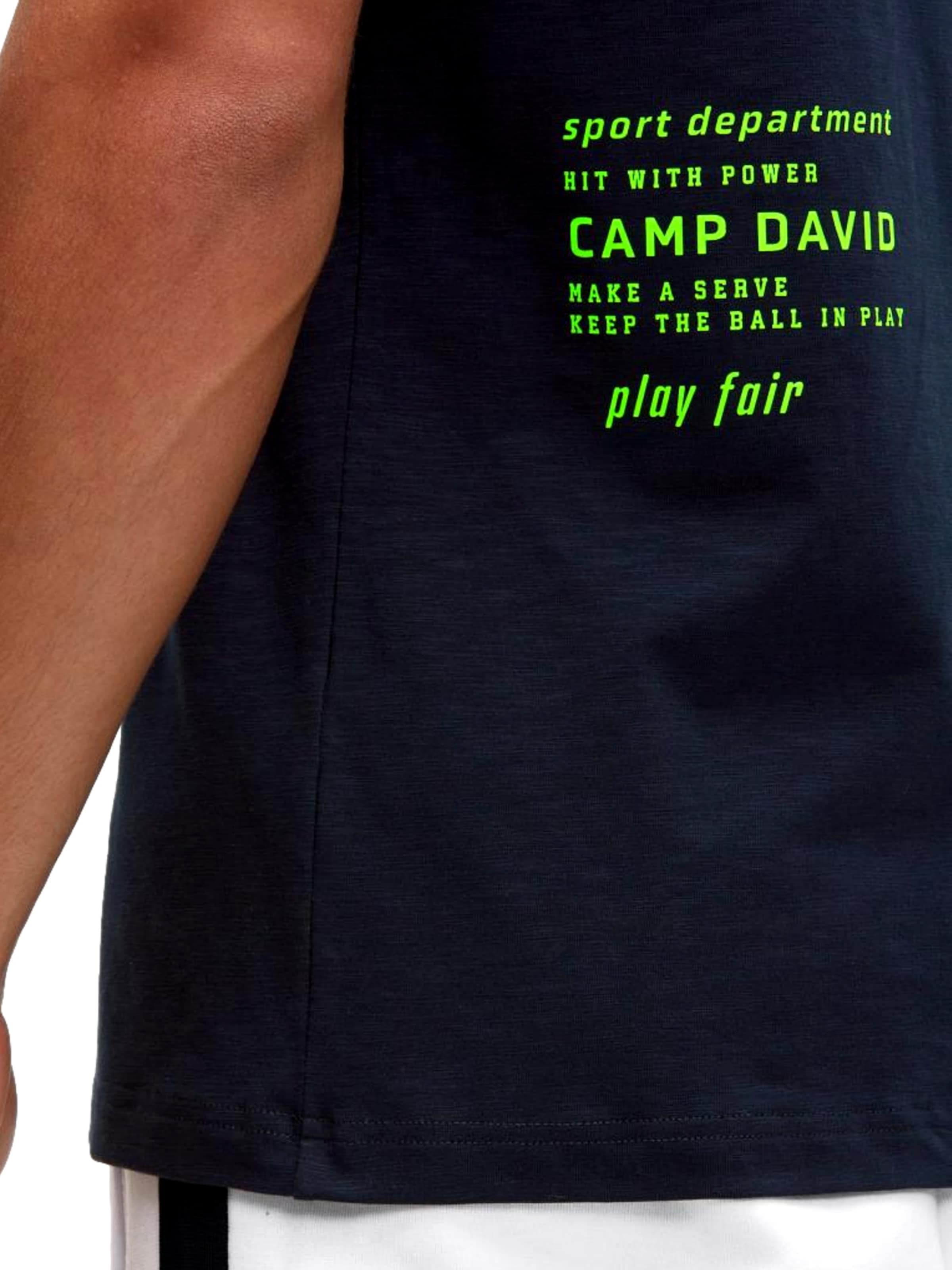 T-Shirt 'Game.Set.Match' CAMP DAVID en bleu