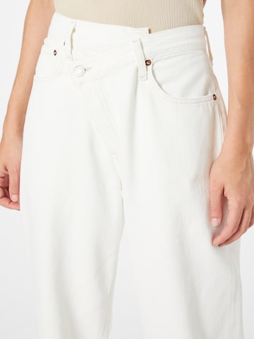 AGOLDE Szeroka nogawka Jeansy 'Criss' w kolorze biały