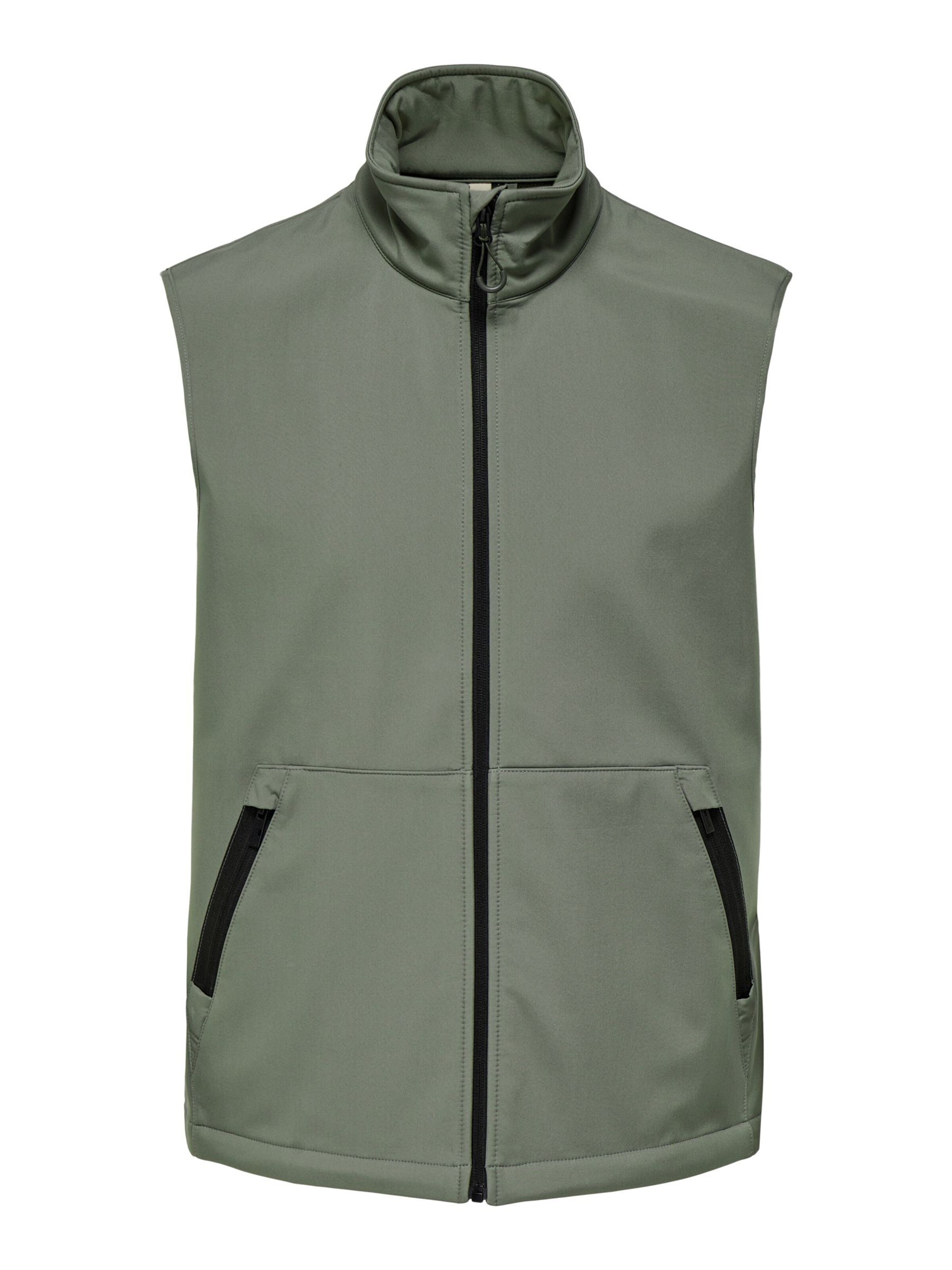Only & Sons Bodywarmer 'ONSBowie' in Grijs: voorkant