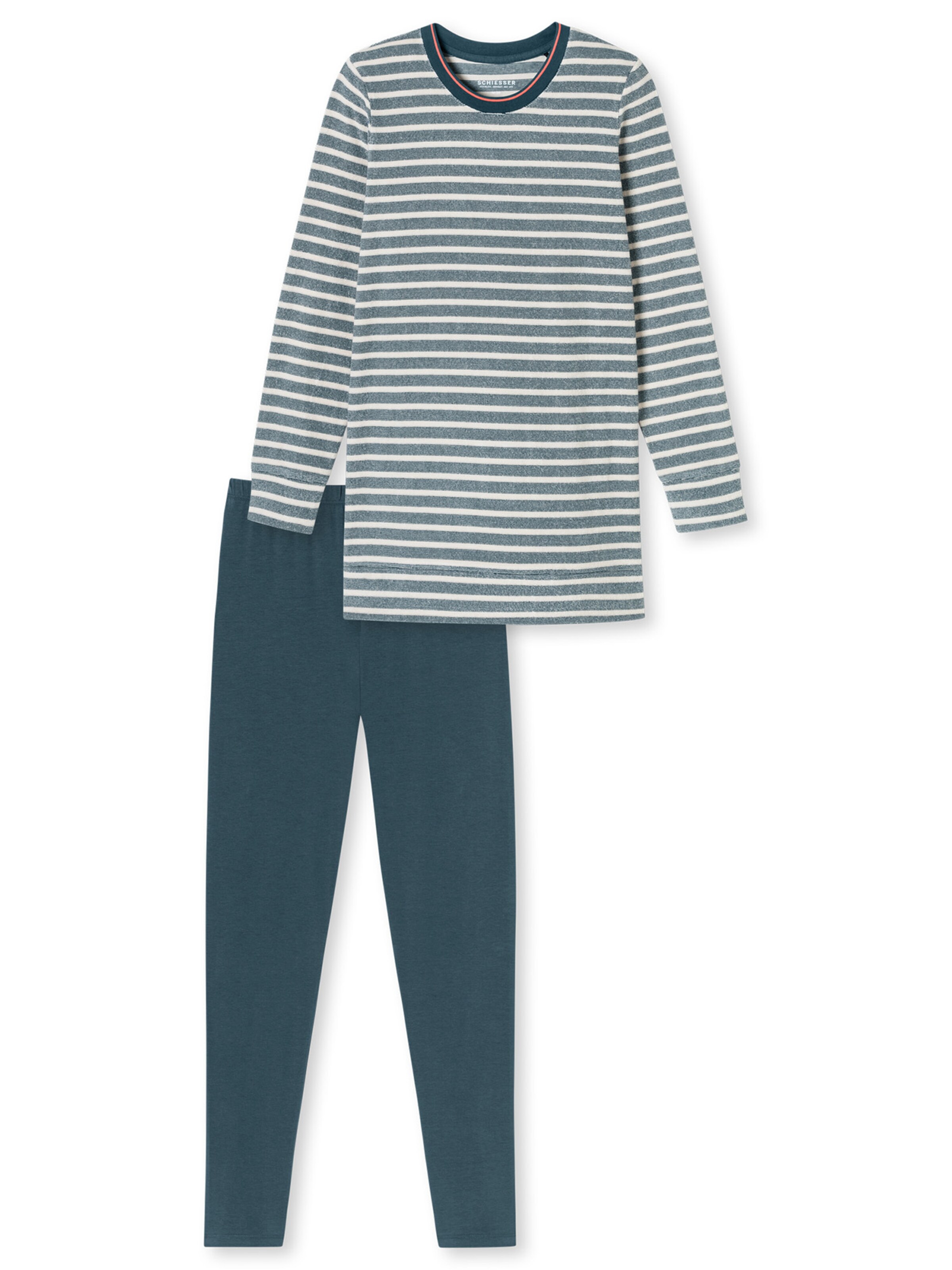 SCHIESSER Pyjama ' Casual Essentials ' in Blau: Vorderseite