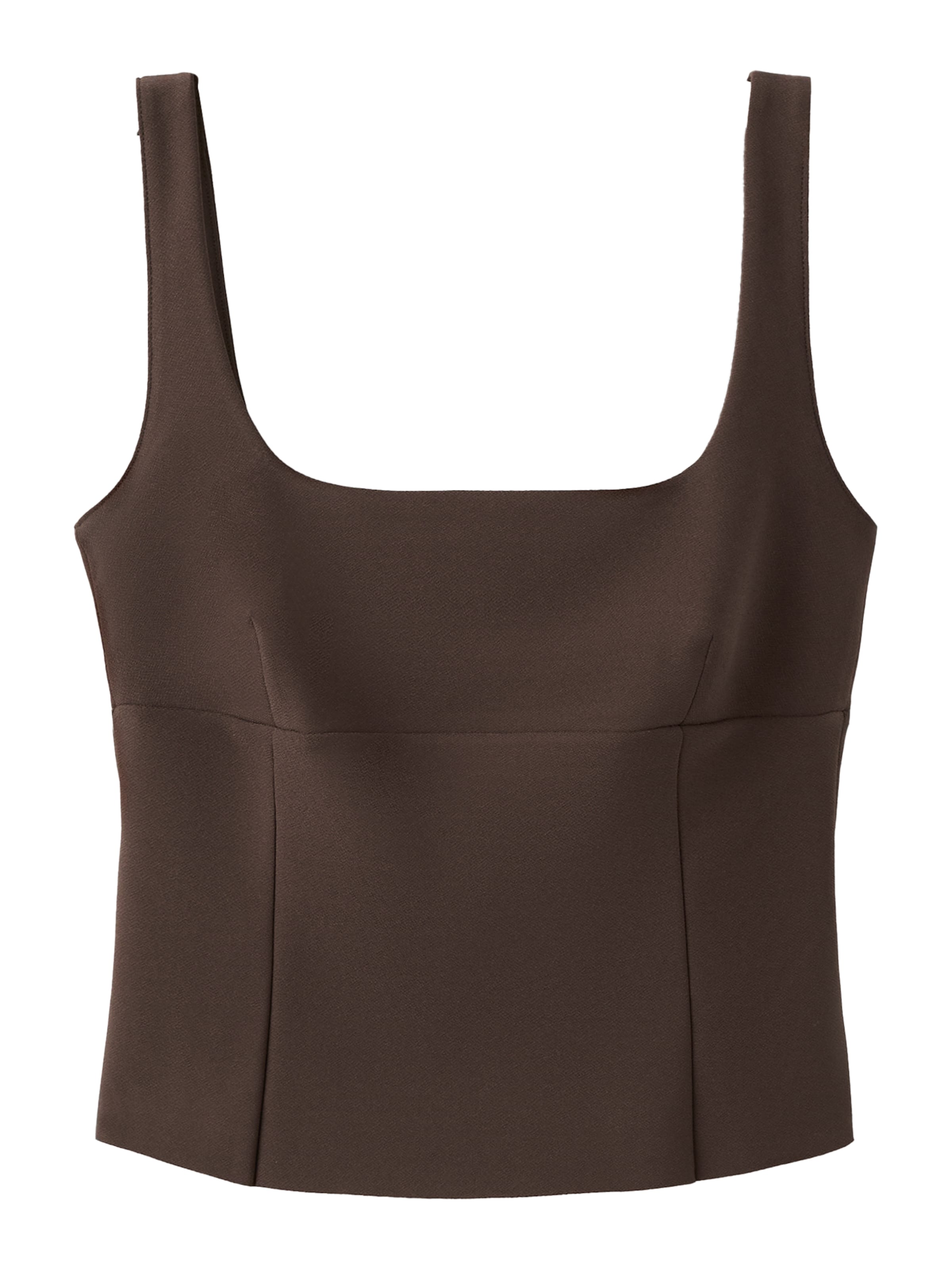 MANGO Top 'STRAIT' in Bruin: voorkant