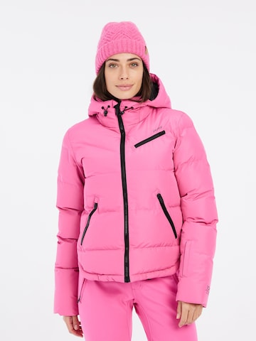 PROTEST Athletic Jacket 'PRTLUCID' in Pink: front