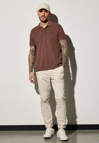 Street One MEN Piquée-Poloshirt in Braun