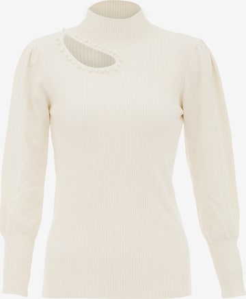 Pull-over NAEMI en blanc : devant