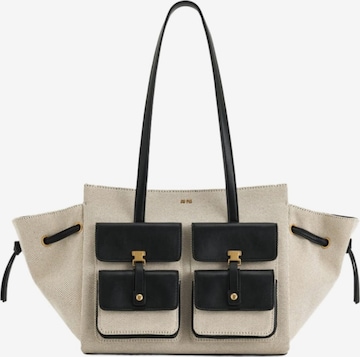 JW PEIShopper torba 'JW PEI Cabas / Shopping Linda Black Canvas' - crna boja: prednji dio