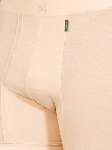 zd ZERO DEFECTS Boxershorts 'Helios fly front boxer' in Beige