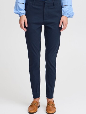 b.young Slimfit Lærredsbukser 'BYDixi' i blå