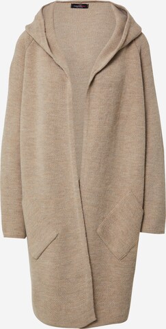 Zwillingsherz Knit Cardigan 'Annabell' in Beige: front