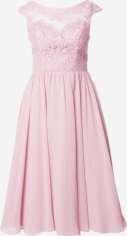 Robe de cocktail Laona en rose : devant