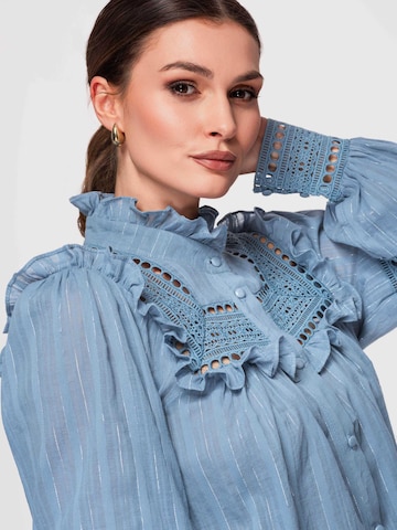Ombre Blouse in Blauw