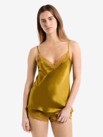 ETAM Pajama Shirt 'Milky Caraco' in Yellow