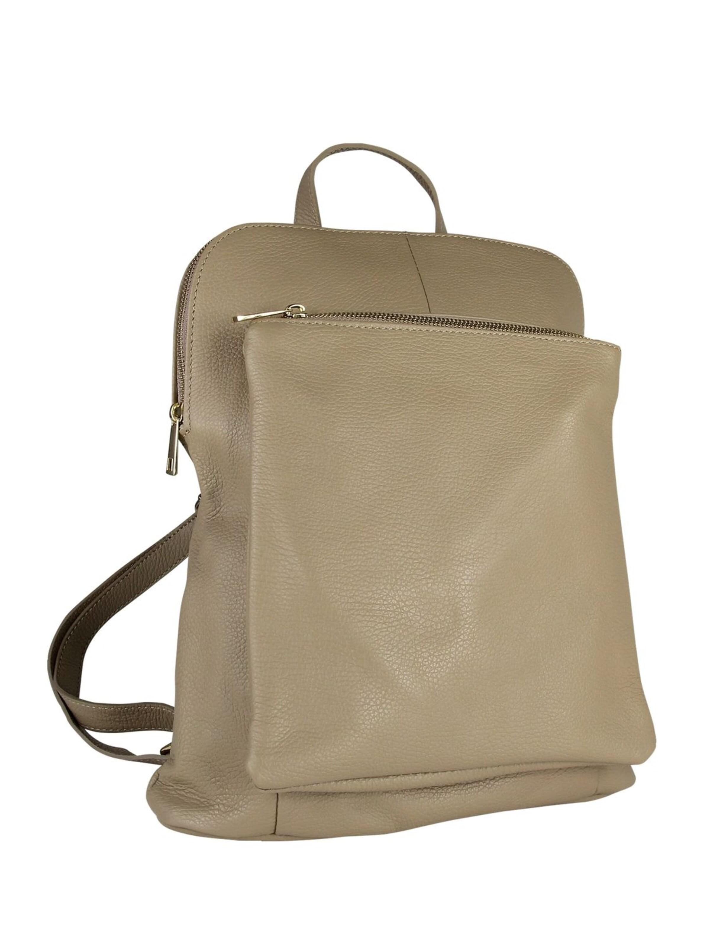 Sac à dos Toscanto en beige : devant