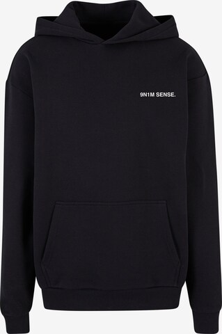 9N1M SENSE Sweatshirt 'LOCAL FLOWER SHOP' in Black: front