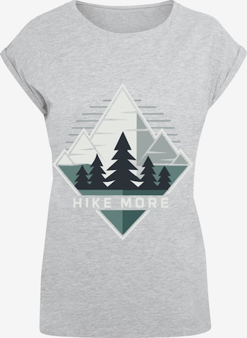 F4NT4STIC Shirt 'Hike More Mountains' in Grey: front
