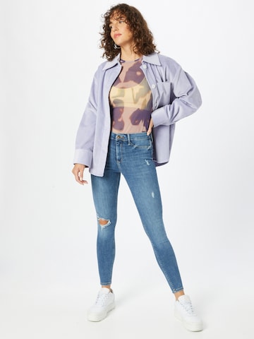 River Island Skinny Jeans 'MOLLY HERMAN' in Blau