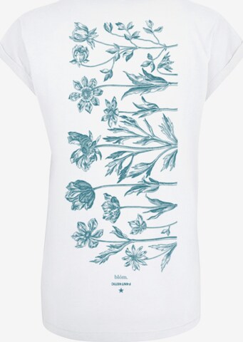 F4NT4STIC Shirt 'Blumenmuster Blau' in Wit