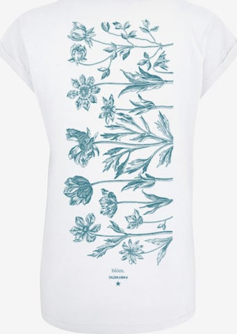F4NT4STIC Shirt 'Blumenmuster Blau' in Weiß