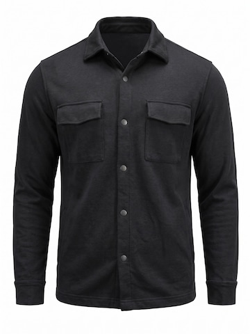 Giacca di mezza stagione 'Odissea Overshirt' di INSPR in nero: frontale